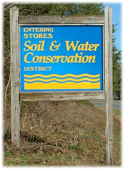 Entering Stokes Soil and Water Conservation District Sign